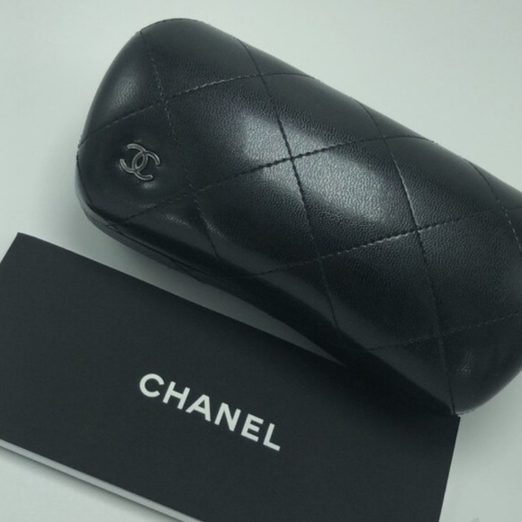 Authentic channel sunglasses navy with leather bow - Picture 4 of 4